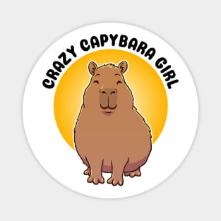 Crazy Capybara Girl Magnet